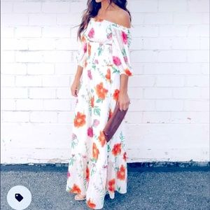 Hibiscus Princess Floral Maxi Dress